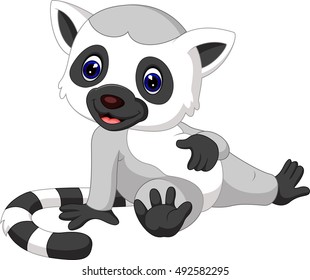 cute lemur cartoon