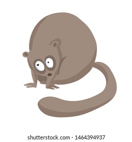 Cute lemur, cartoon character, vector drawing