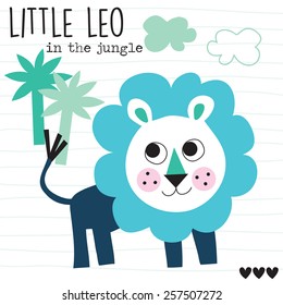 cute leo vector illustration