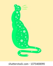 Cute leopard or cheetah isolated vector logo. Illustration of a wild cat
