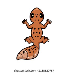 Cute leopard gecko cartoon character