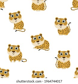 El tigre leopardo y el tigre jaguar sin fisuras. Fondo de fauna y flora animal.