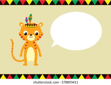 cute leopard message card