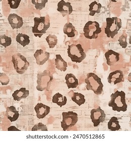Cute leopard pattern.animal fabic texture seamless pattern . Leopard Fur pastel color ikat pattern design. 