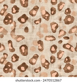 Cute leopard pattern.animal fabic texture seamless pattern . Leopard Fur pastel color ikat pattern design. 