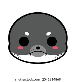 Cute Leopard seal with gray fur and spotted
