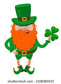 Cute Leprechaun - funny St Patrick's Day inspirational lettering design for posters, flyers, t-shirts, cards, invitations, stickers, banners, gifts. Irish leprechaun shenanigans lucky charm clover.