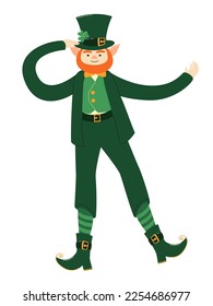 Cute Leprechaun - funny St Patrick's Day inspirational lettering design for posters, flyers, t-shirts, cards, invitations, stickers, banners, gifts. Irish leprechaun shenanigans lucky charm clover.