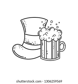 cute leprechaun hat with beer