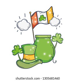 cute leprechaun hat with cauldron