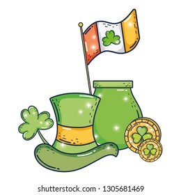 cute leprechaun hat with cauldron