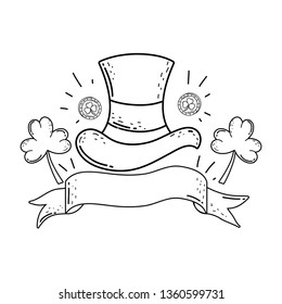 cute leprechaun hat with clovers