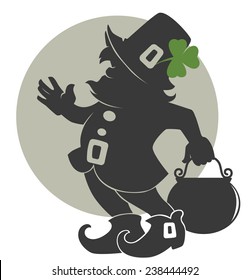 Cute Leprechaun Silhouette For Your St. Patrick's Day 