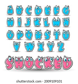 personajes de letras lindas para el aprendizaje de los niños, afiches, revistas. modificable por vector