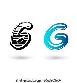 Cute Letter G Typography Design