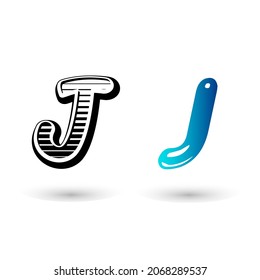 Cute Letter J Typography Design
