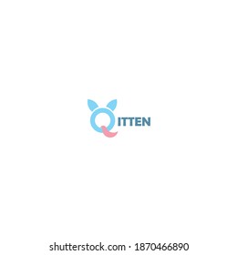 Cute letter Q icon logo for your petshop. *Font can be replace into your brand name