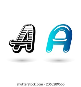 Cute Letter A Typography Design