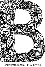 Cute letter. Vector letter B