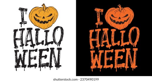 Cute lettering about Happy halloween. Halloween party - Trick or Treat. Halloween invitation. Lettering art for poster, web, banner, t-shirt design.