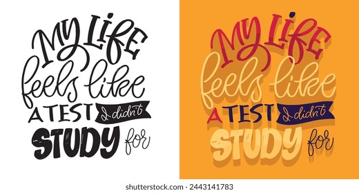 Cute lettering design. Lettering hand drawn doodle quote, print for t-shirt design, 100% vector file.