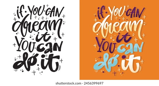 Cute lettering design. Lettering hand drawn doodle quote, print for t-shirt design, 100% vector file.