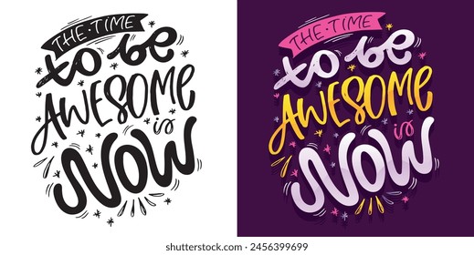 Cute lettering design. Lettering hand drawn doodle quote, print for t-shirt design, 100% vector file.