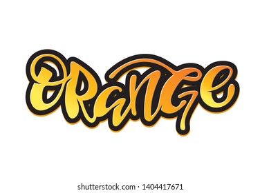 Cute lettering label art poster banner - Orange juice lemonade