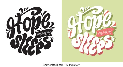Cute lettering postcard about life, t-shirt design, mug print.