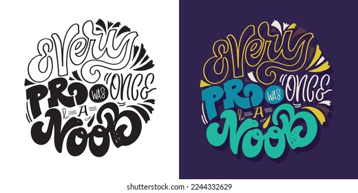 Cute lettering postcard about life, t-shirt design, mug print.