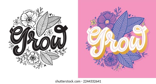Cute lettering postcard about life, t-shirt design, mug print.