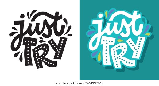 Cute lettering postcard about life, t-shirt design, mug print.