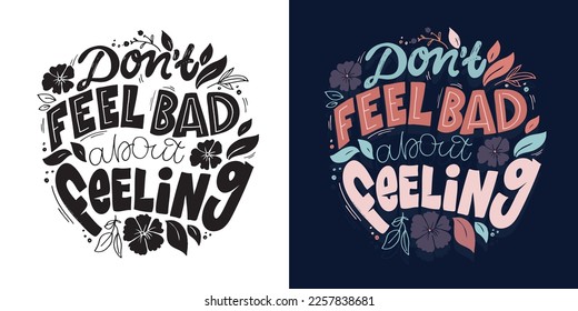 Cute lettering postcard about life. Motivation lettering art print, t-shirt design, mug print.