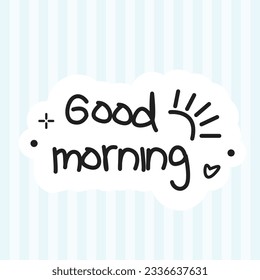 cute lettering sticker vector illustration design