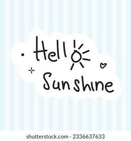 cute lettering sticker vector illustration design