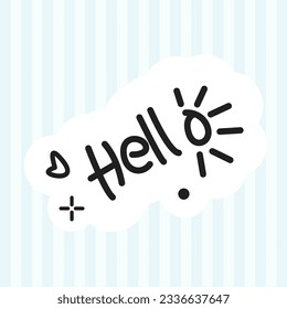 cute lettering sticker vector illustration design