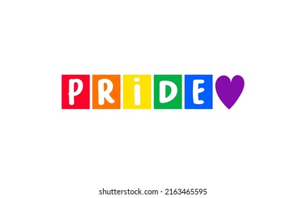 Cute LGBT pride word message paper cut background vector design.