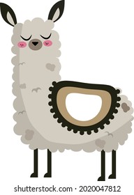 cute lhama,kawaii alpaca,neutral colors,flat cartoon lhama,baby nursery,baby shower,no drama