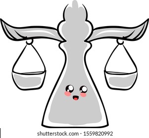 Cute libra, illustration, vector on white background