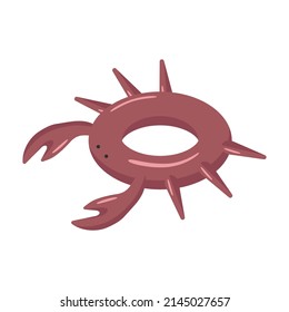La salvavidas en forma de cangrejo. ilustración vectorial
