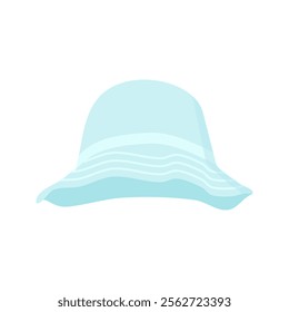 Cute Light blue bucket hat Illustration