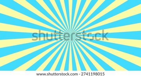 Cute light blue and yellow radial lines with a sparkling pop
