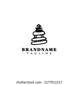 icono de la plantilla del logotipo de la bombilla de luz lindo ilustración simple moderna
