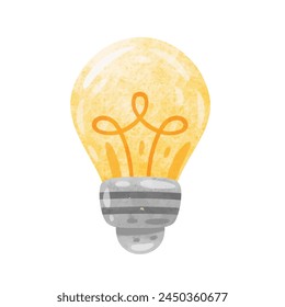 Cute light bulb vector illustration design elements, innovative or creative idea concept