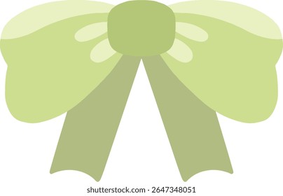 Cute light green bow clip art
