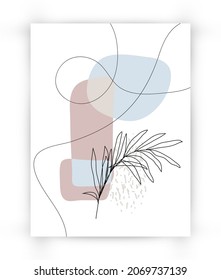 cute light isolated poster. Organic style 