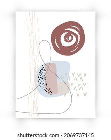 cute light isolated poster. Organic style 