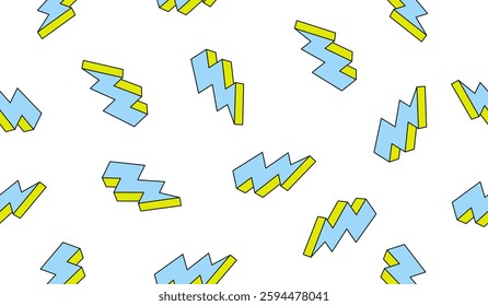 Cute lightning pattern background vector design
