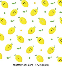Cute lime character pattern vector
