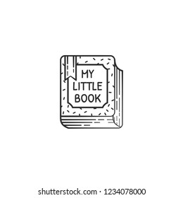 Cute line art book. Notepads and Diaries. Vector illustration